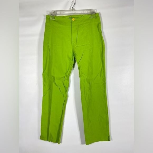 Tark 1 Paris Women’s Vintage Stretch Mid Length Capri Pants Size 4 Green - Picture 1 of 8